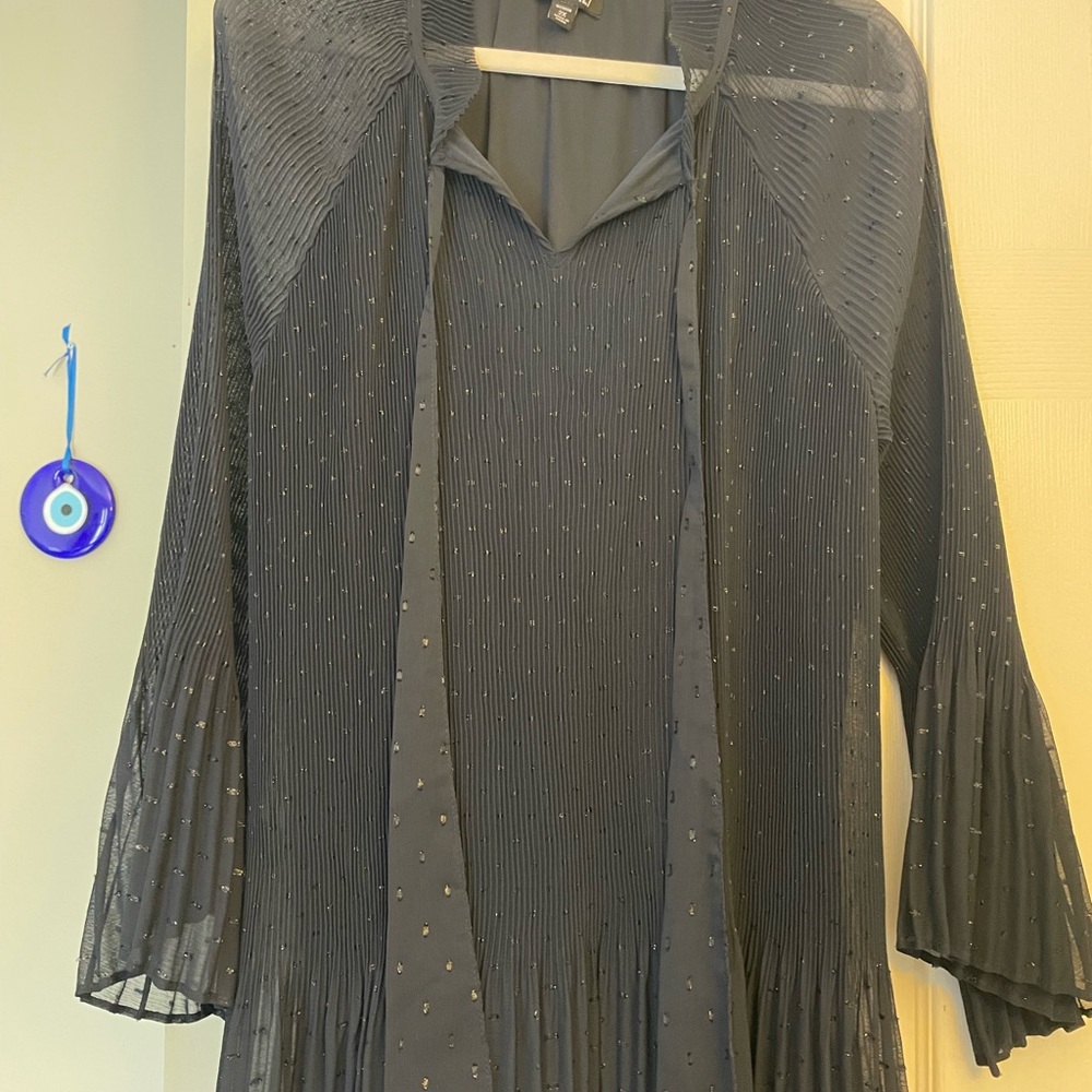 Roz & Ali Navy Sheer Blazer
